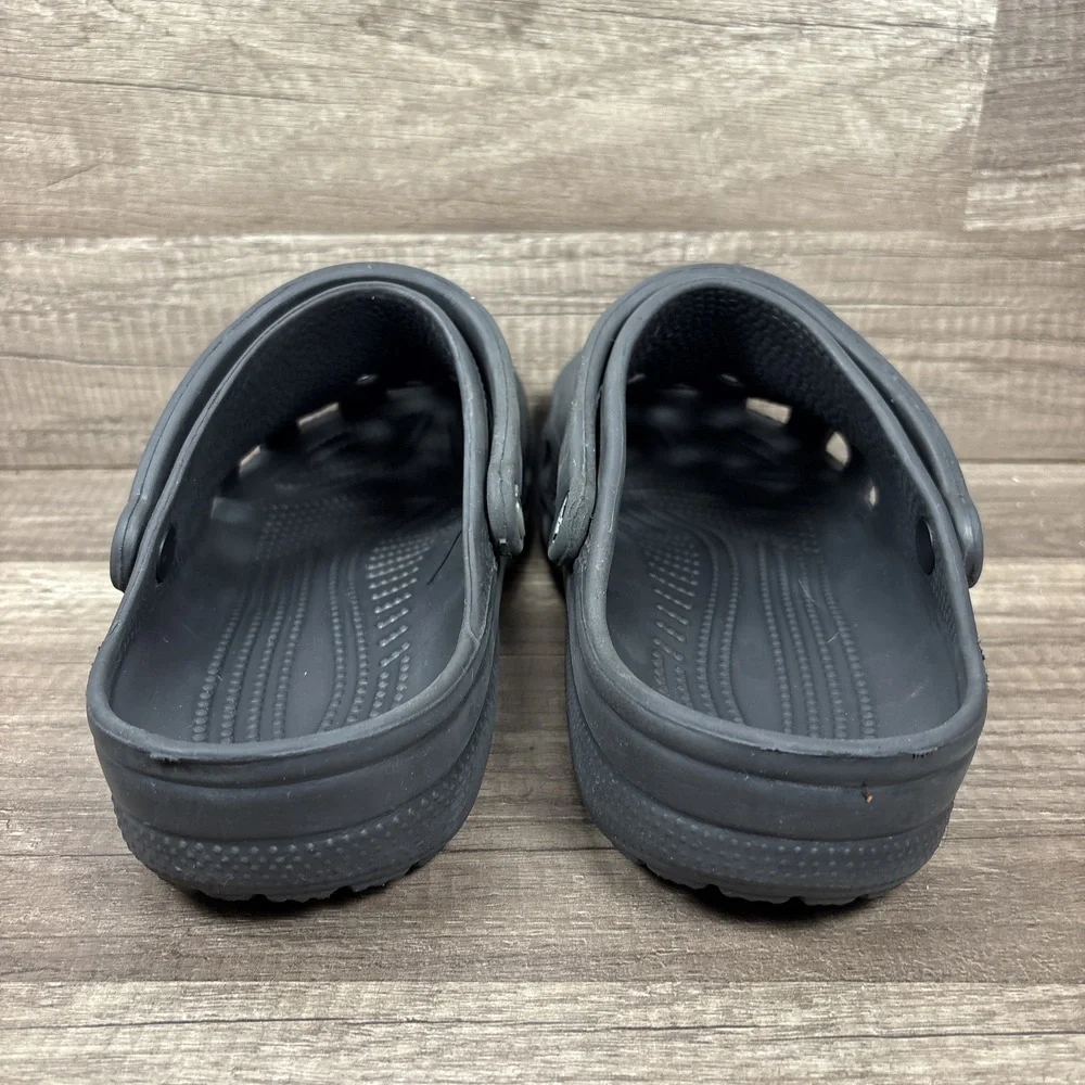 Crocs Classic Comfort Gray Black Mens US Size 10 Clogs